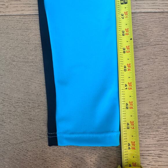 Weissman Elite Dance Turquoise and Black Sleeveless Catsuit size large - Picture 5 of 12